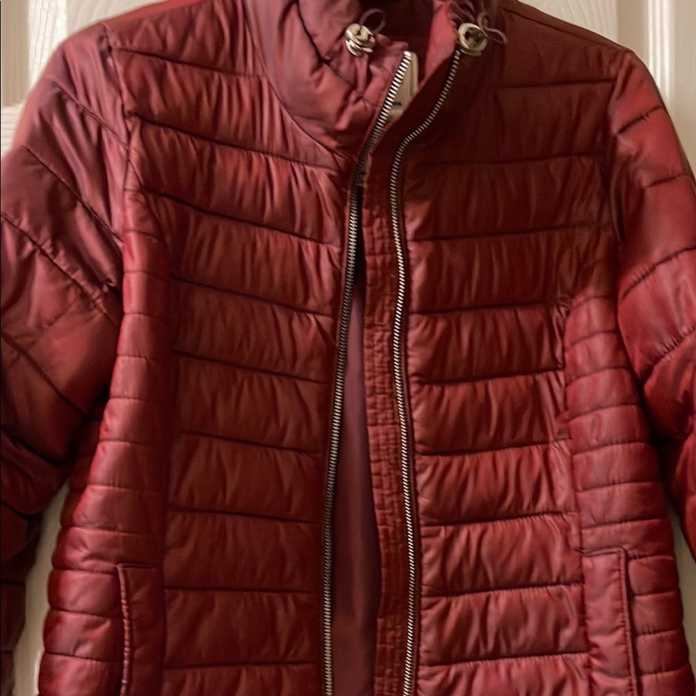 Women's Quilted Jacket - Burgundy